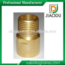 High qulity and low price zhejiang manufacture forged original brass color male threaded npt brass nipple tube fittings